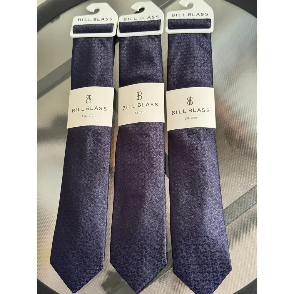 Set of 3 NWT Navy Bill Blass Neckties